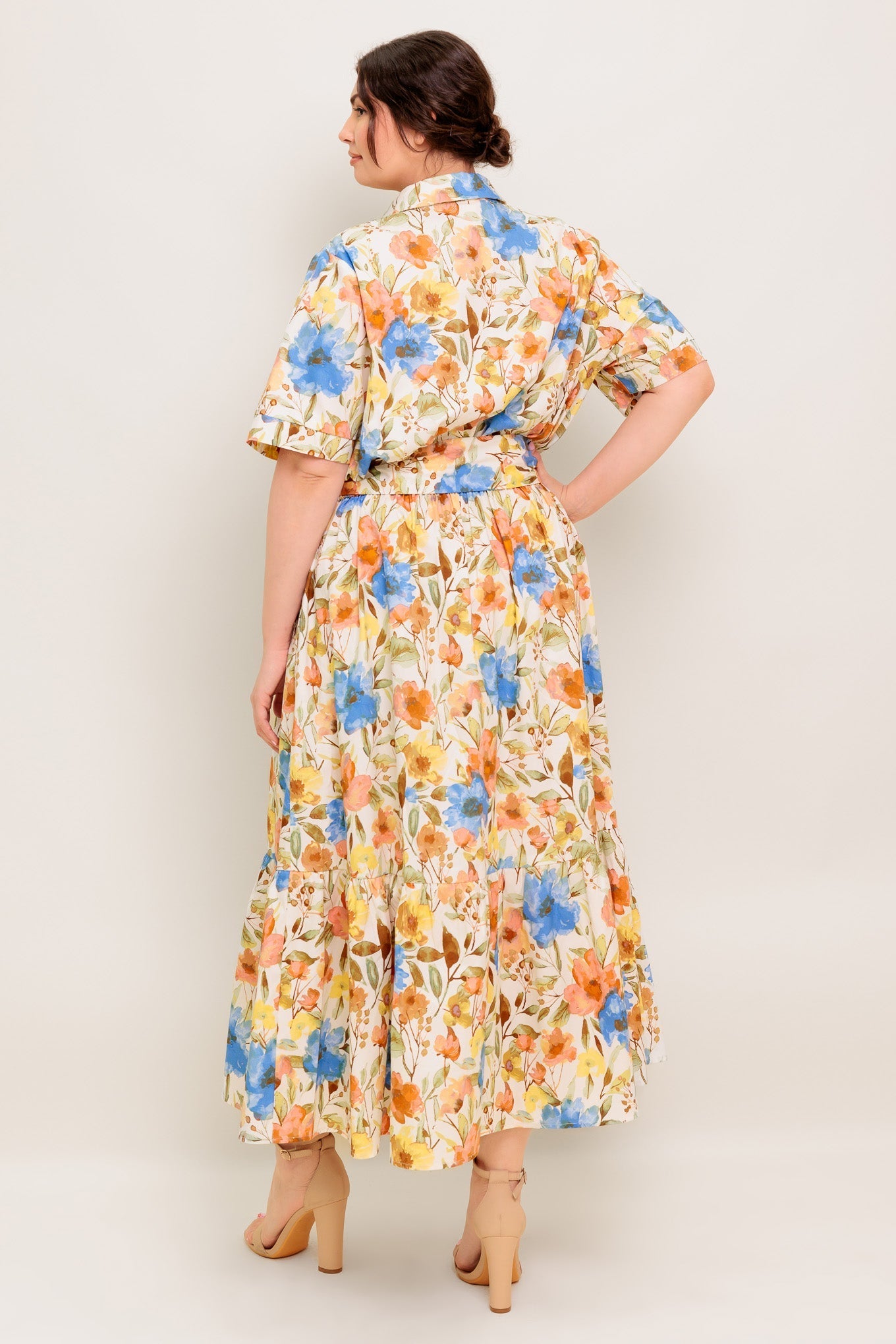 HAZEL DREAM IVORY WOVEN MIDI DRESS Flying Tomato